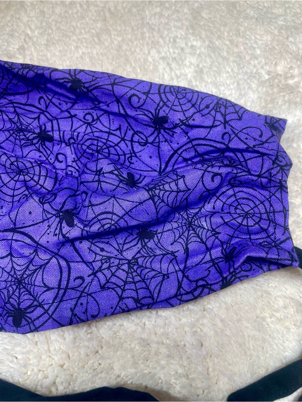 Halloween Purple Spider Web Scrub Cap Unisex Tie Back | Like New